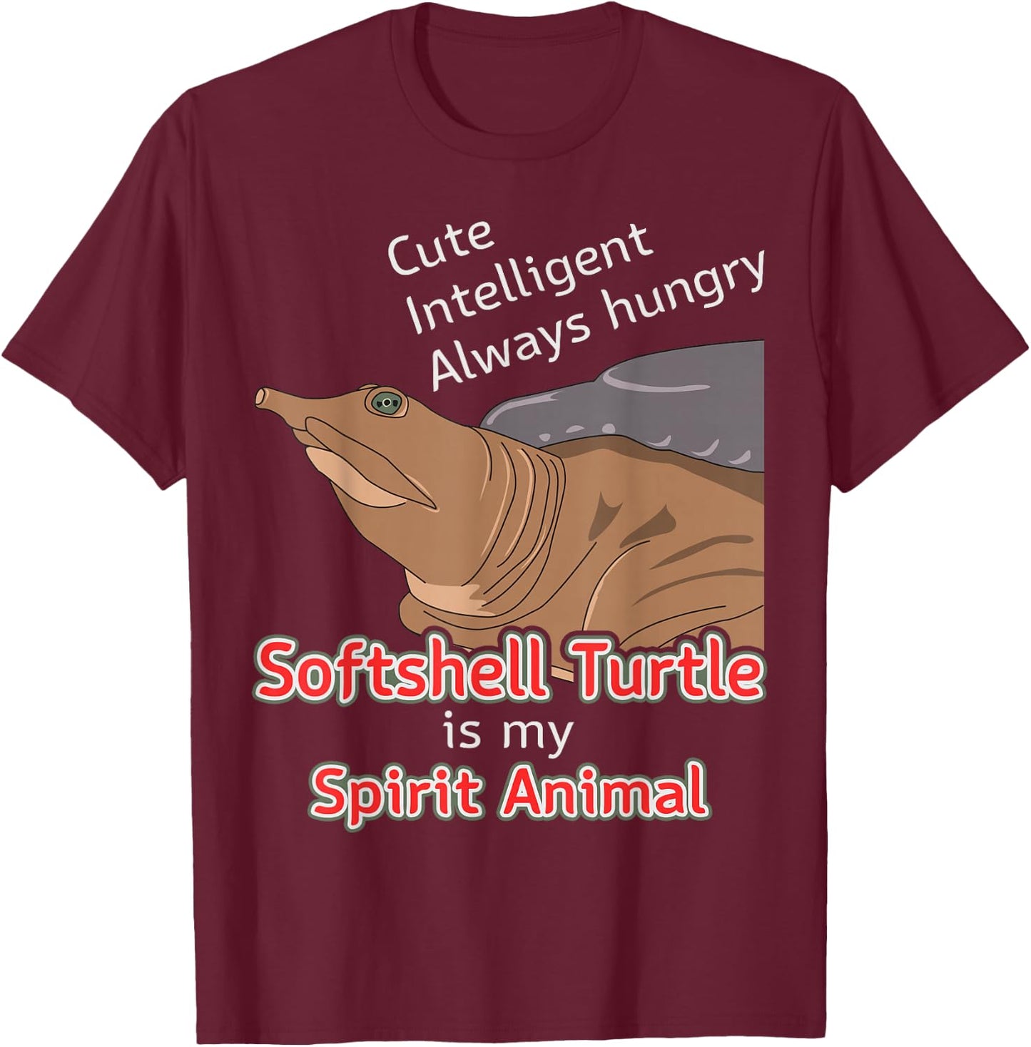Softshell Turtle Apalone Spirit Animal Softshell T-Shirt - T-Shirt | Maroon
