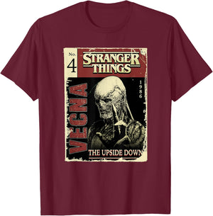 Stranger Things 4 Vecna Comic Book Cover T-Shirt - T-Shirt | Maroon