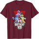 Power Rangers Birthday Kid Mighty Morphin' Group Shot Youth T-Shirt - T-Shirt | Maroon