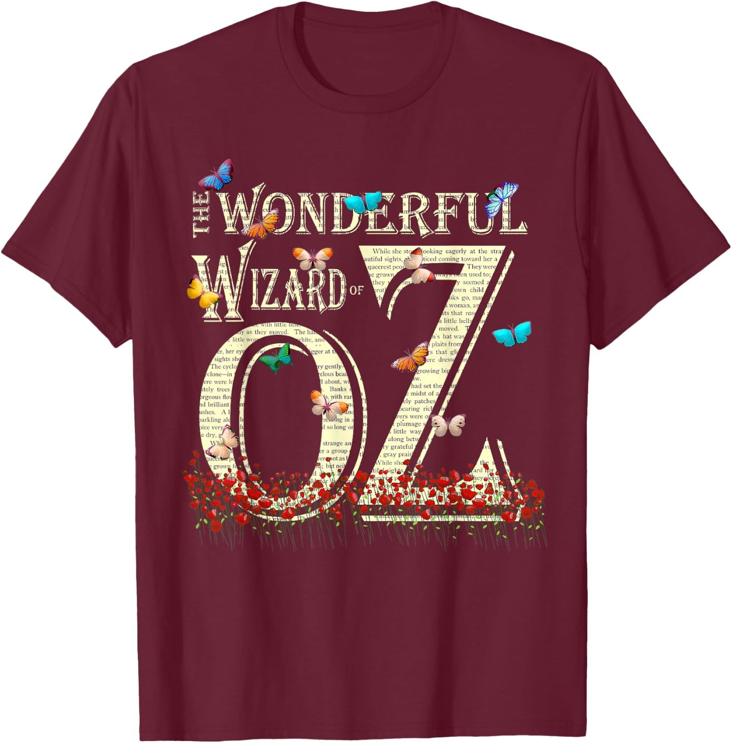 Dorothy Tin Man Cowardly Scarecrow Wonderful Wizard of OZ T-Shirt - T-Shirt | Maroon