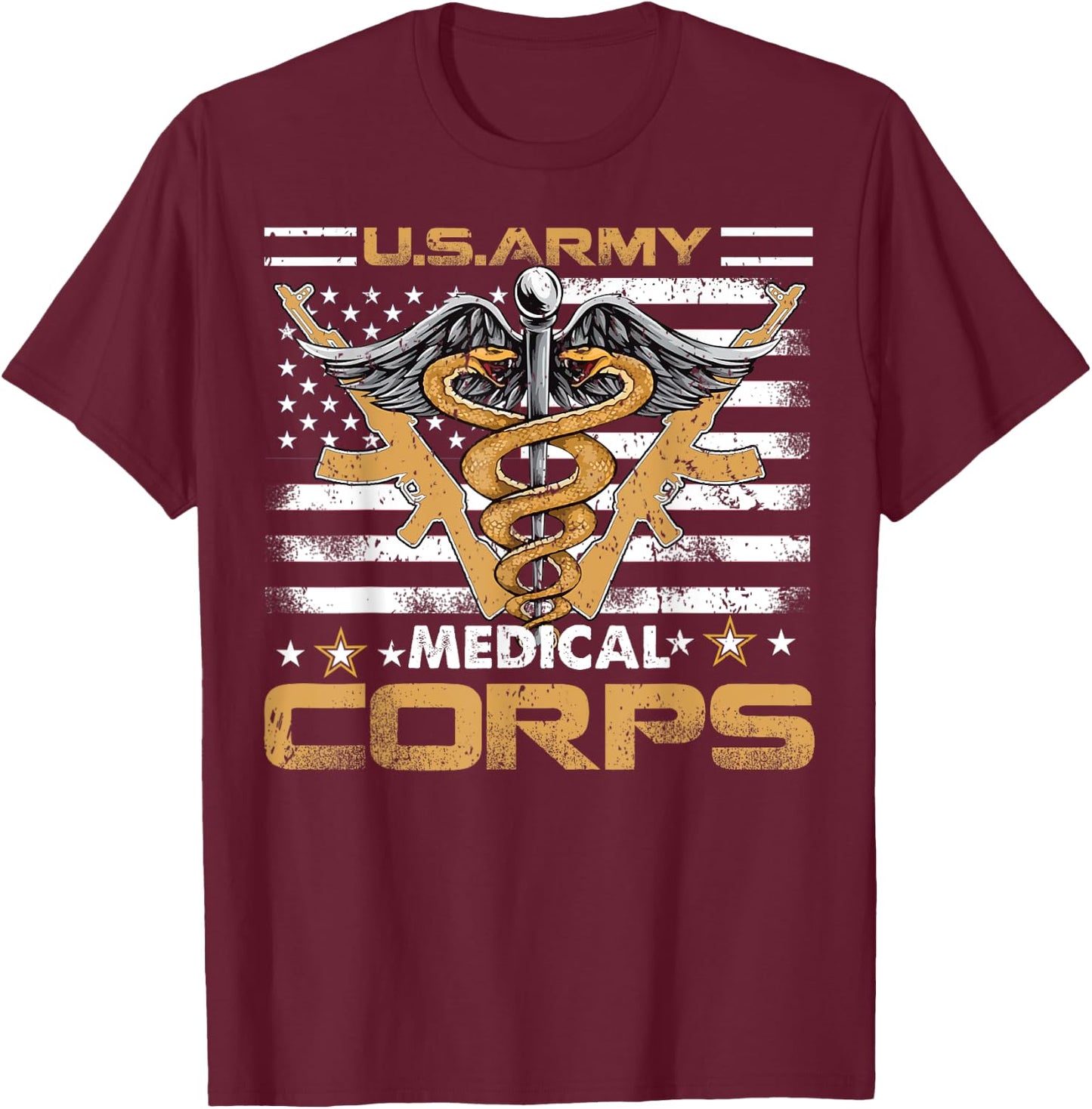 US Army Medical Corps, Perfect Veteran Medical Military Gift T-Shirt - T-Shirt | Maroon