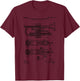 Trumpet Blueprint Vintage Patent Instrument Trumpet Player T-Shirt - T-Shirt | Maroon