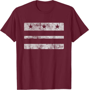 Vintage Washington DC District of Columbia Flag T-Shirt - T-Shirt | Maroon