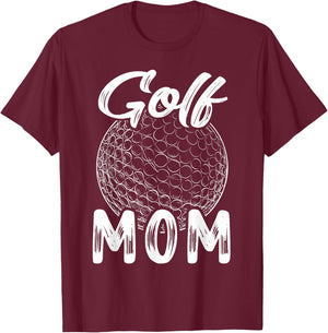 Golf Mom Women Golfer Golf Ball Player Family Matching Set T-Shirt - T-Shirt | Maroon