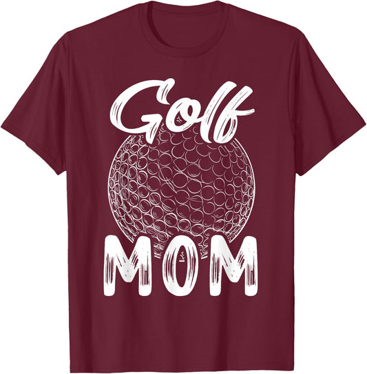 Golf Mom Women Golfer Golf Ball Player Family Matching Set T-Shirt - T-Shirt | Maroon