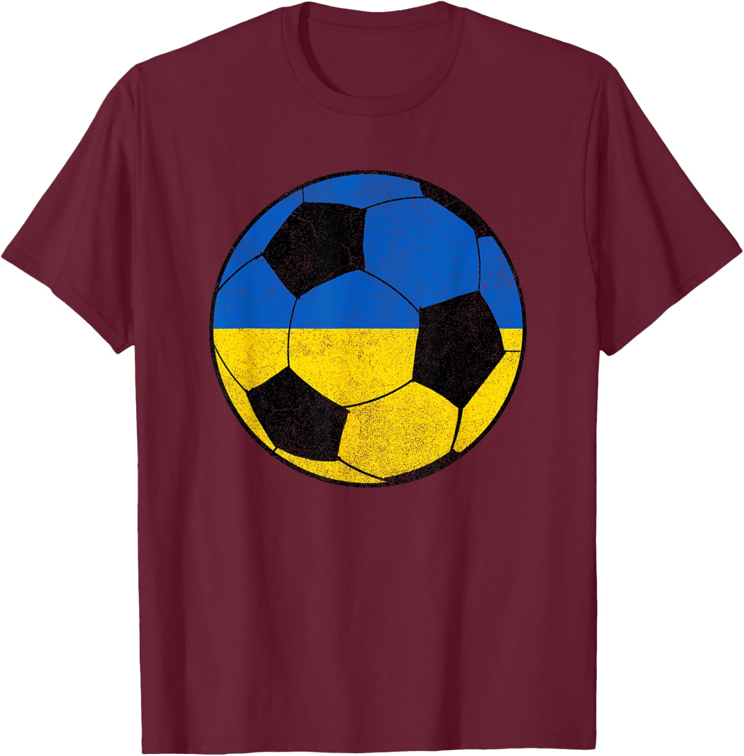 Vintage Soccer Shirts, Men Kid Boy Soccer Jersey Ukraine T-Shirt - T-Shirt | Maroon