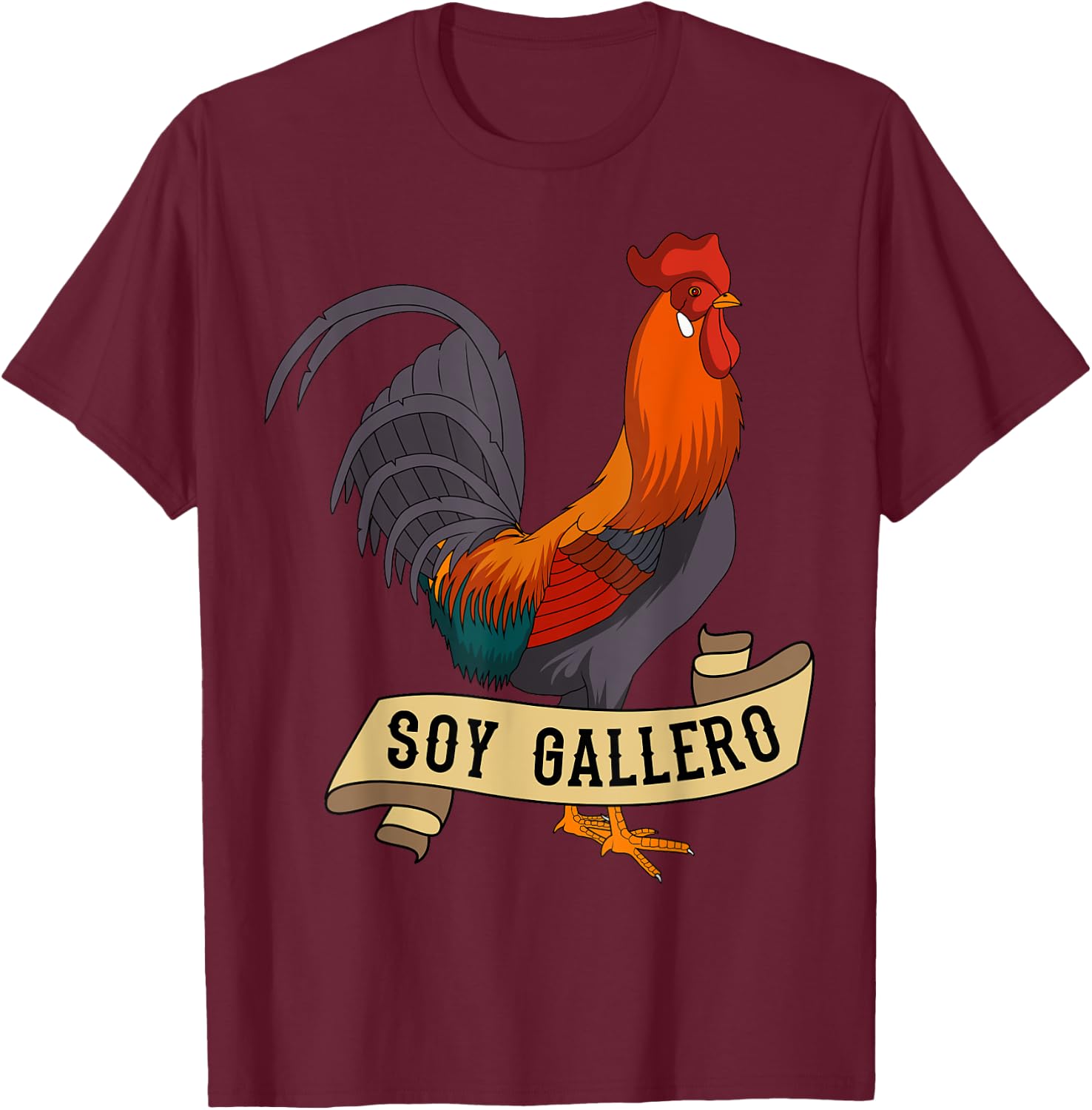 Soy Gallero Rooster Chicken Farmer Poultry Lover T-Shirt - T-Shirt | Maroon