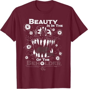Dungeons & Dragons Beauty is in The Eye T-Shirt - T-Shirt | Maroon