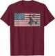 American Flag Eagle USA T-Shirt - T-Shirt | Maroon