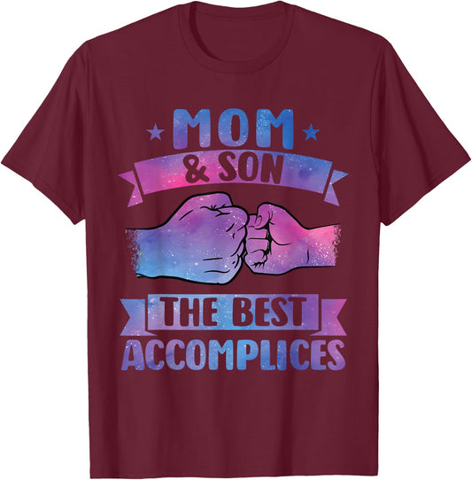 Mom & Son the best accomplice mother T-Shirt - T-Shirt | Maroon