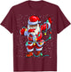 Santa Claus Black Christmas Afro African American Xmas T-Shirt - T-Shirt | Maroon