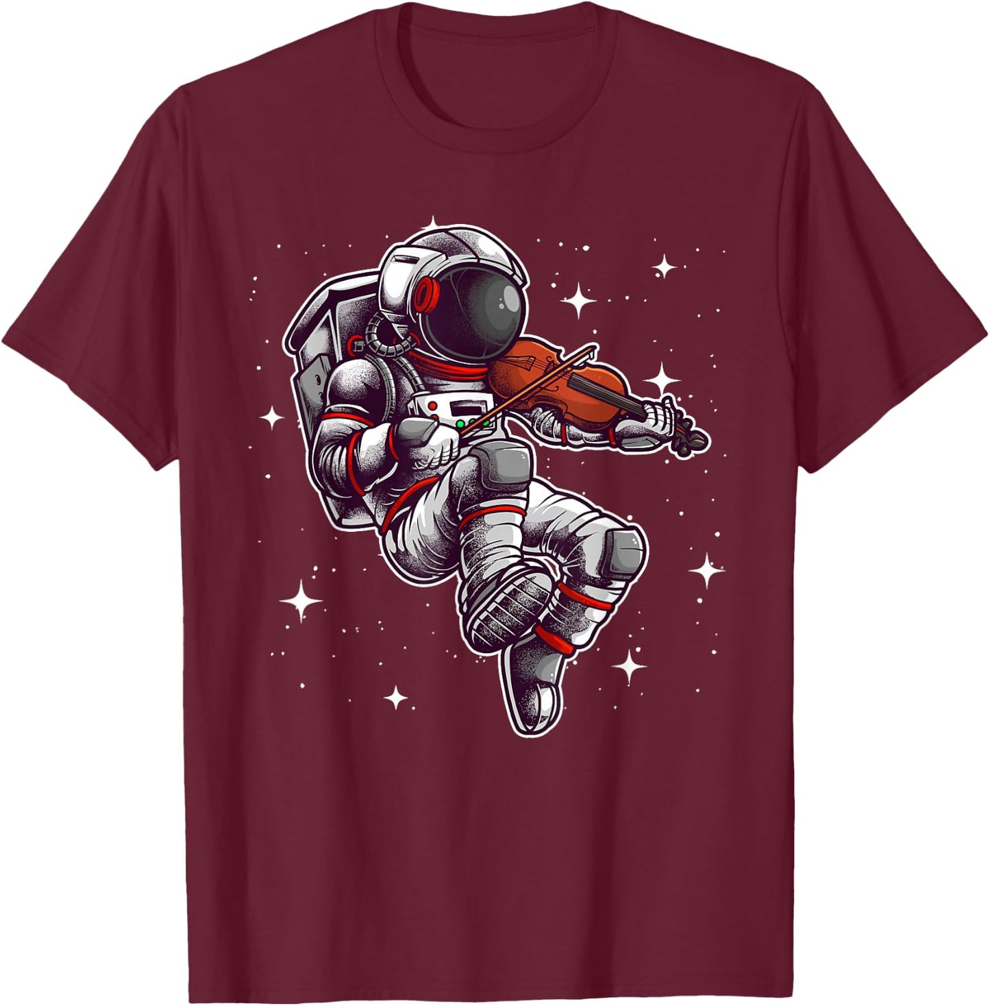 Cool Violin Player Astronaut Women Viola Music Lover T-Shirt - T-Shirt | Maroon