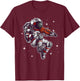 Cool Violin Player Astronaut Women Viola Music Lover T-Shirt - T-Shirt | Maroon