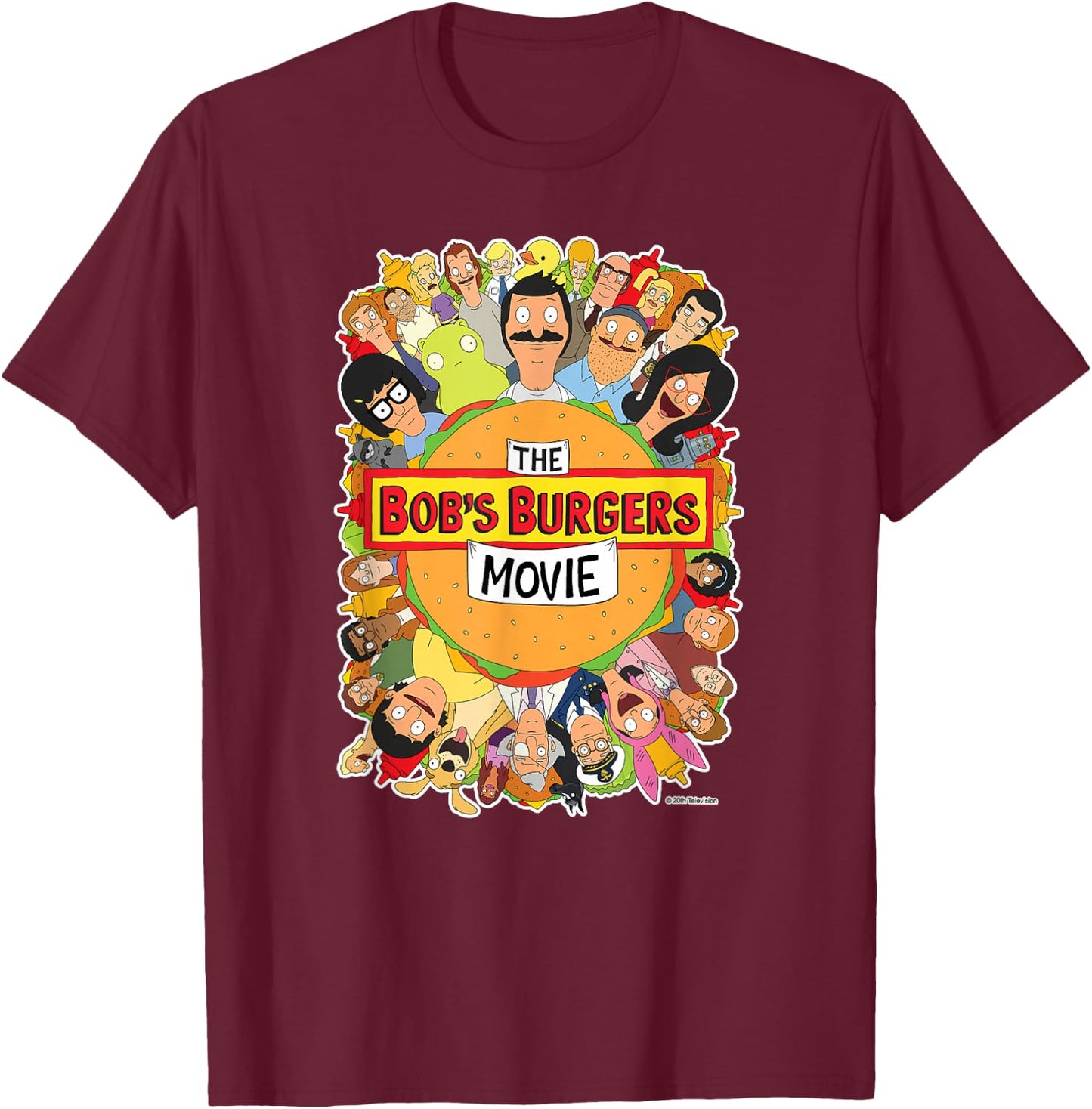 The Bob’s Burgers Movie Poster T-Shirt - T-Shirt | Maroon