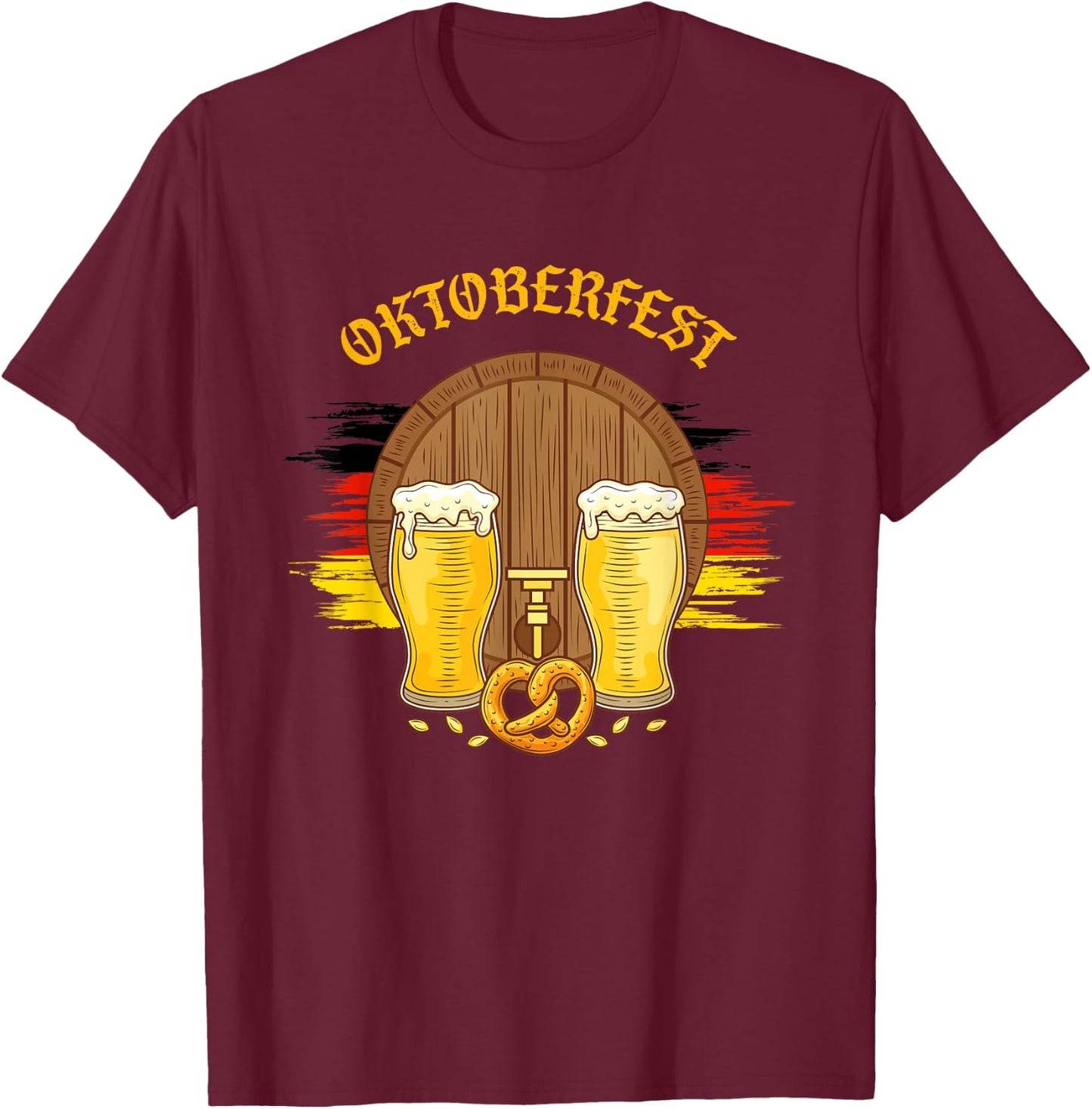 German Clothes American Oktoberfest Clothing Men Women T-Shirt - T-Shirt | Maroon
