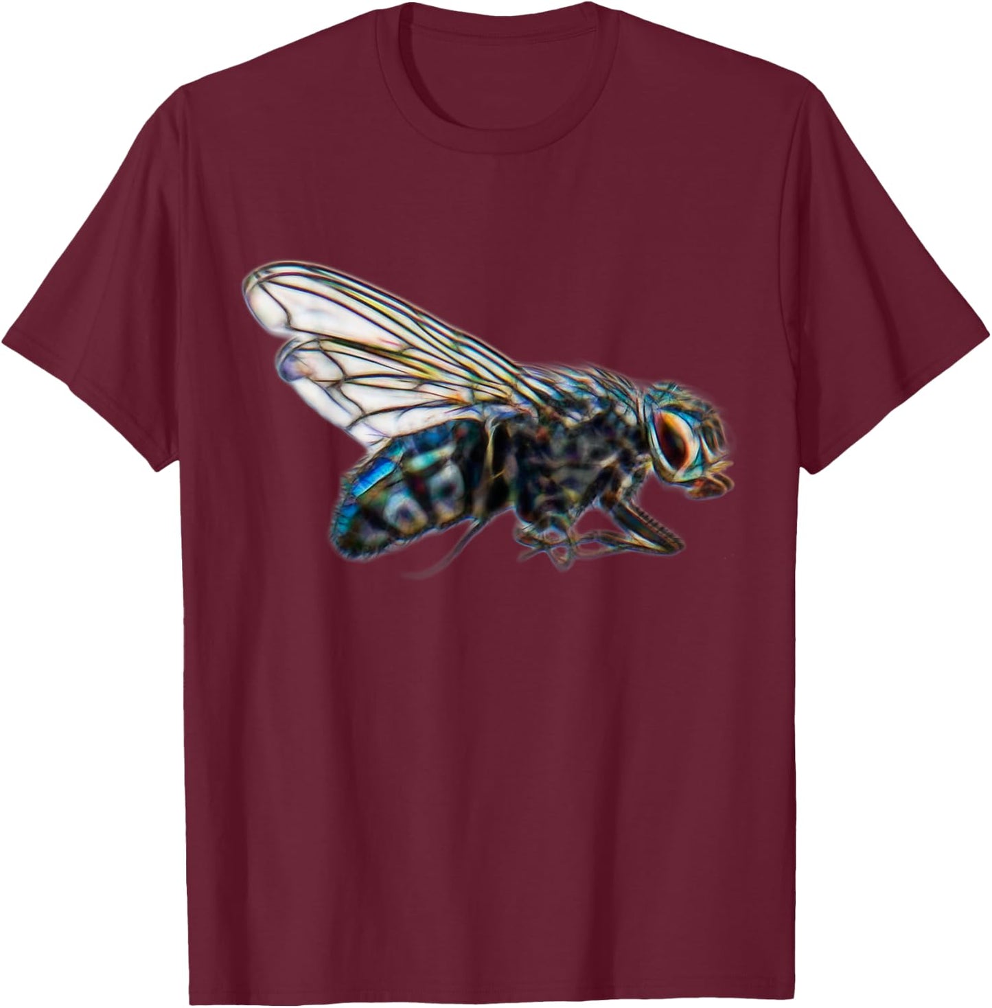 Realistic Graphic Fly Insect Funny Gift Pilots T-Shirt - T-Shirt | Maroon