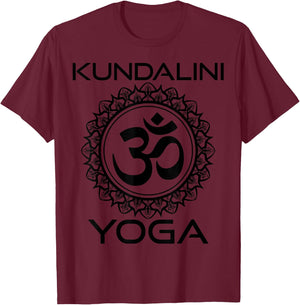 Kundalini Yoga Om Mantra Symbol Buddhism Buddha Yogi T-Shirt - T-Shirt | Maroon