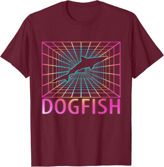 Dogfish Retro Gift T-Shirt - T-Shirt | Maroon