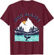 Vintage Alaska Wild Landscape Humpback Whale T-Shirt - T-Shirt | Maroon