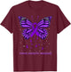 Turner Syndrome Awareness Butterfly T-Shirt - T-Shirt | Maroon