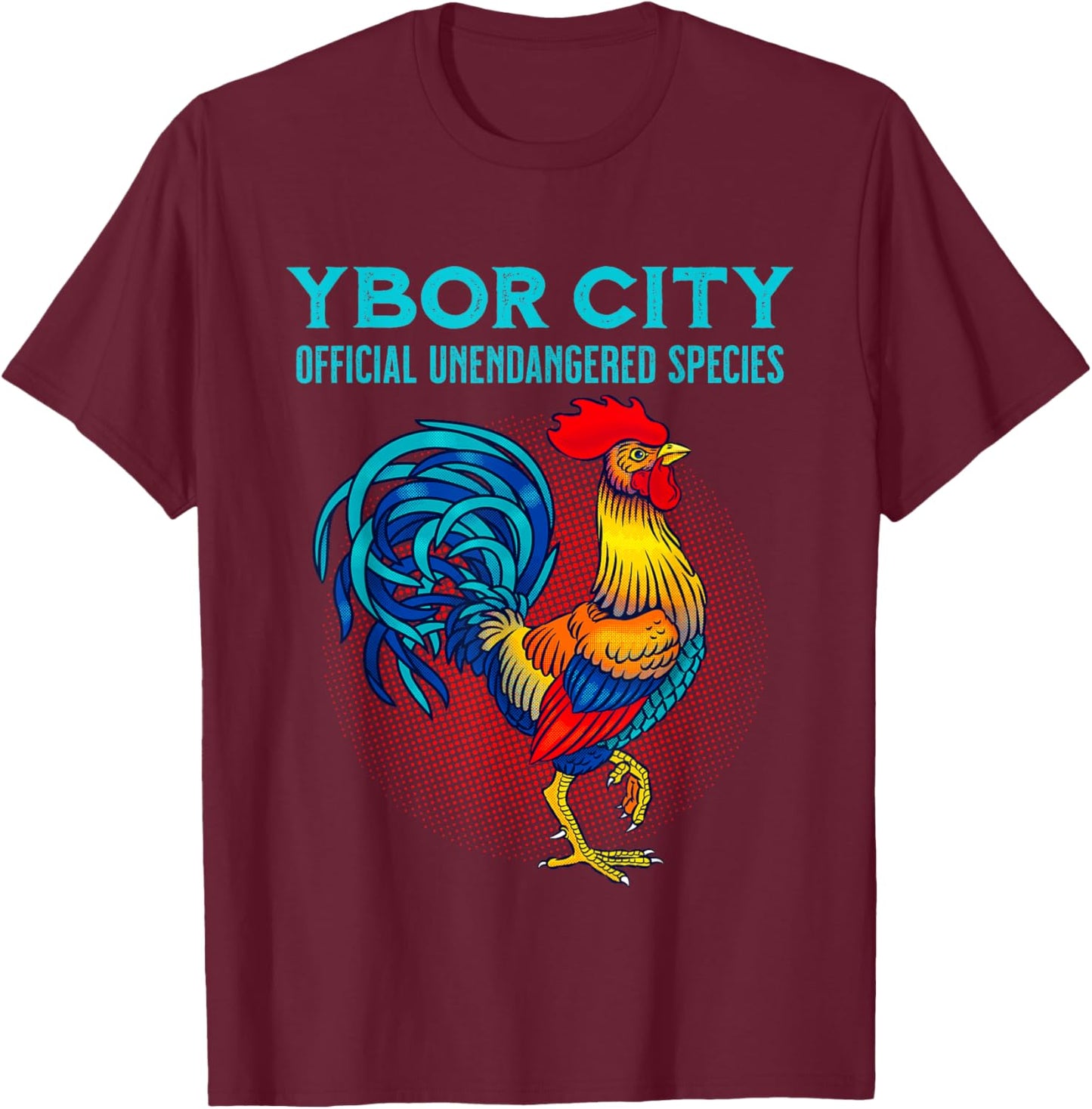 Ybor City Tampa Official Unendangered Species Souvenir T-Shirt - T-Shirt | Maroon
