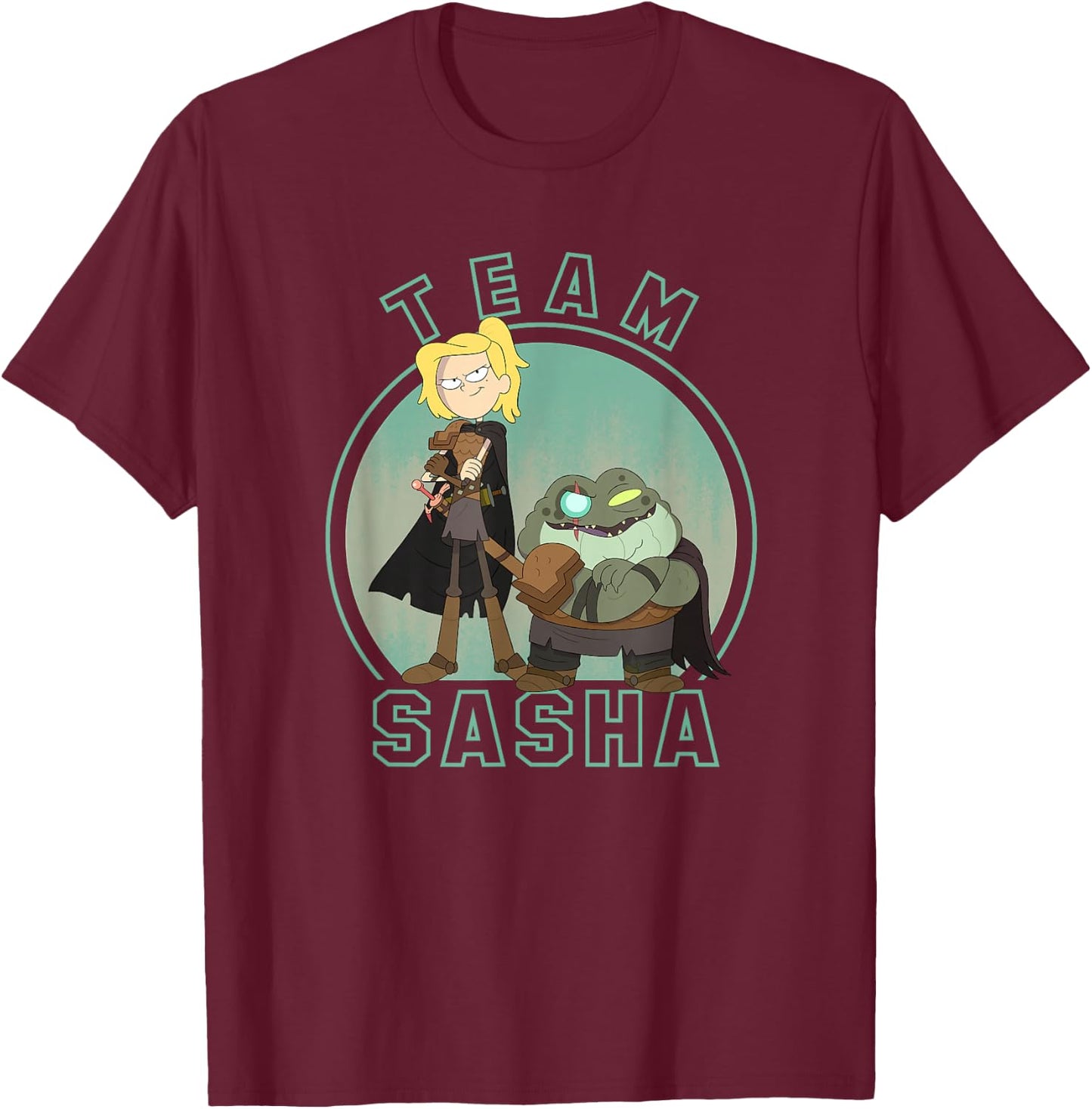 Disney Channel Amphibia Team Sasha T-Shirt - T-Shirt | Maroon