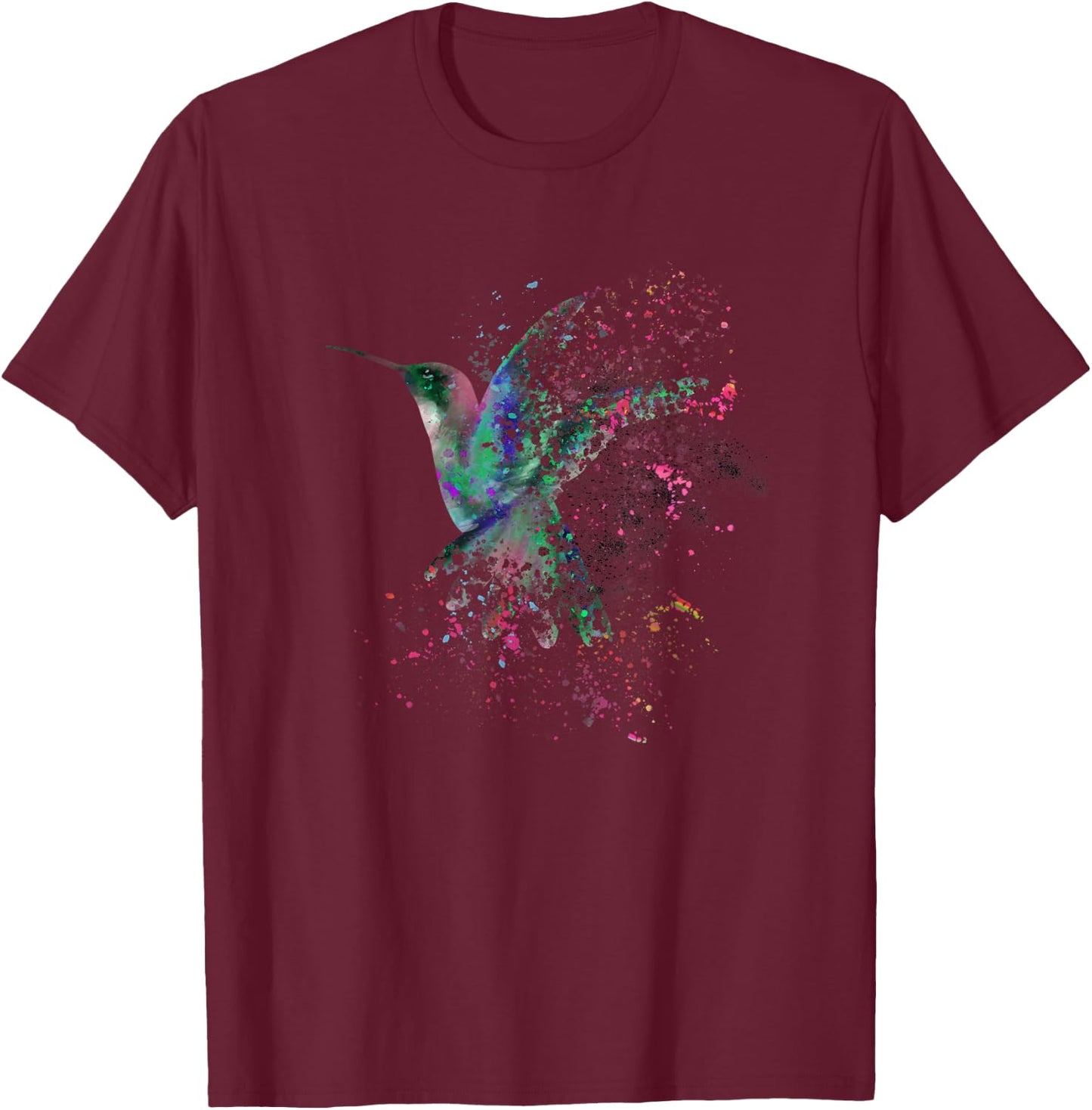 Nature Wildlife Birds Hummingbird Lover T-Shirt - T-Shirt | Maroon