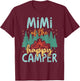Mimi of Happy Camper 1st Birthday Party Retro Mimi T-Shirt - T-Shirt | Maroon