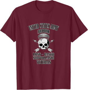 US Army Long-Range Surveillance Veteran (Front Design) T-Shirt - T-Shirt | Maroon