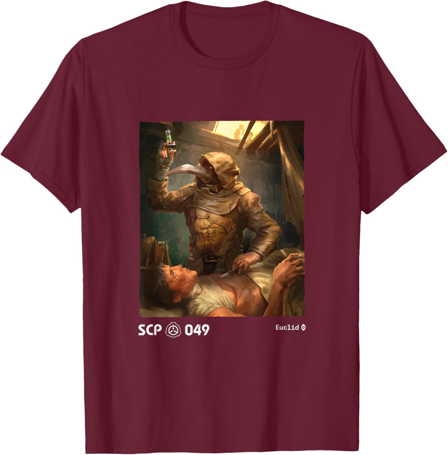 Scp-049 T-Shirt - T-Shirt | Maroon