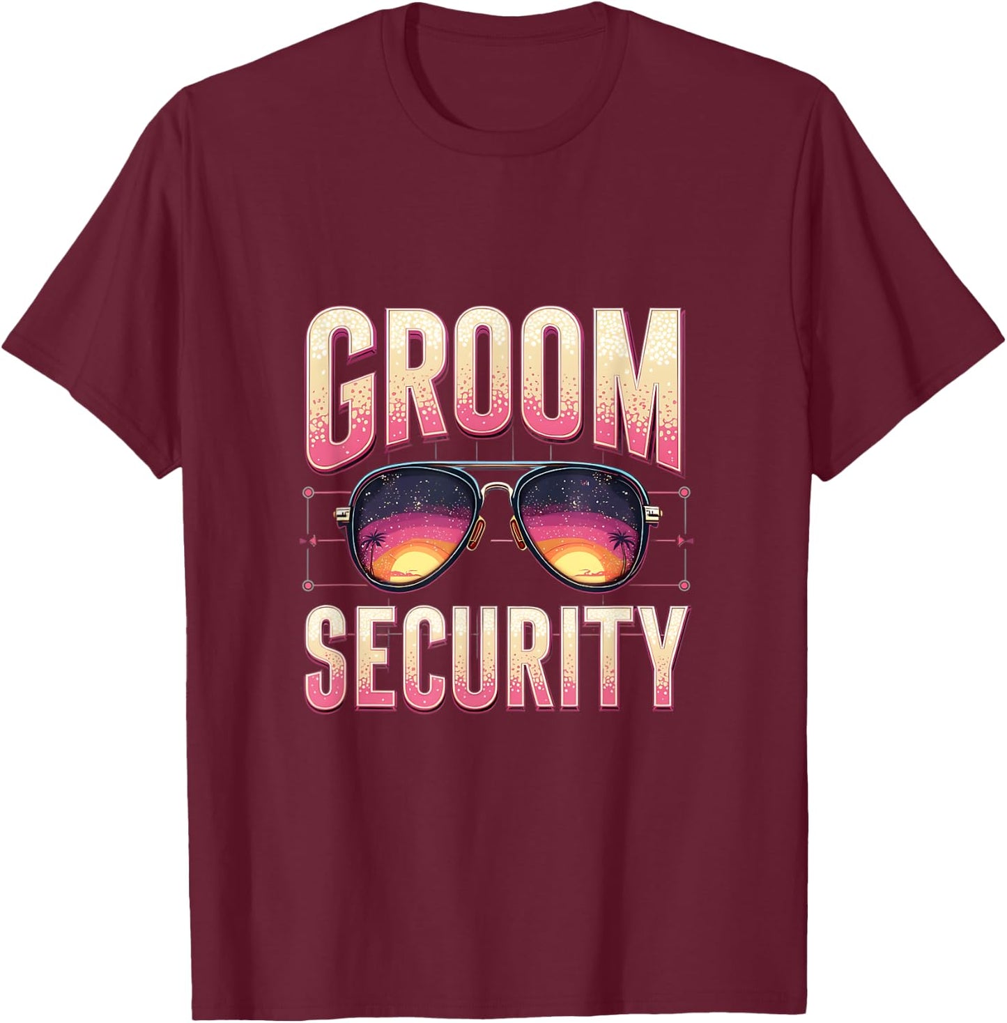 Wedding Groom Safety Bodyguard Escort T-Shirt - T-Shirt | Maroon