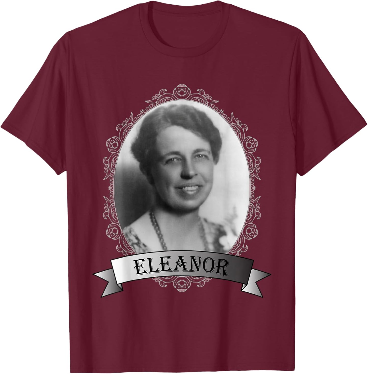 Eleanor Roosevelt Portrait T-Shirt - T-Shirt | Maroon