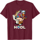 Cryptocurrency Talk Solana HODL Space Man On Toilet Merch T-Shirt - T-Shirt | Maroon