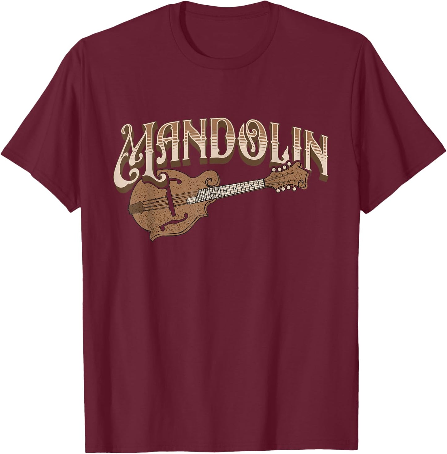Mandolin - Bluegrass Folk Music Mandolin Player Musicians T-Shirt - T-Shirt | Maroon