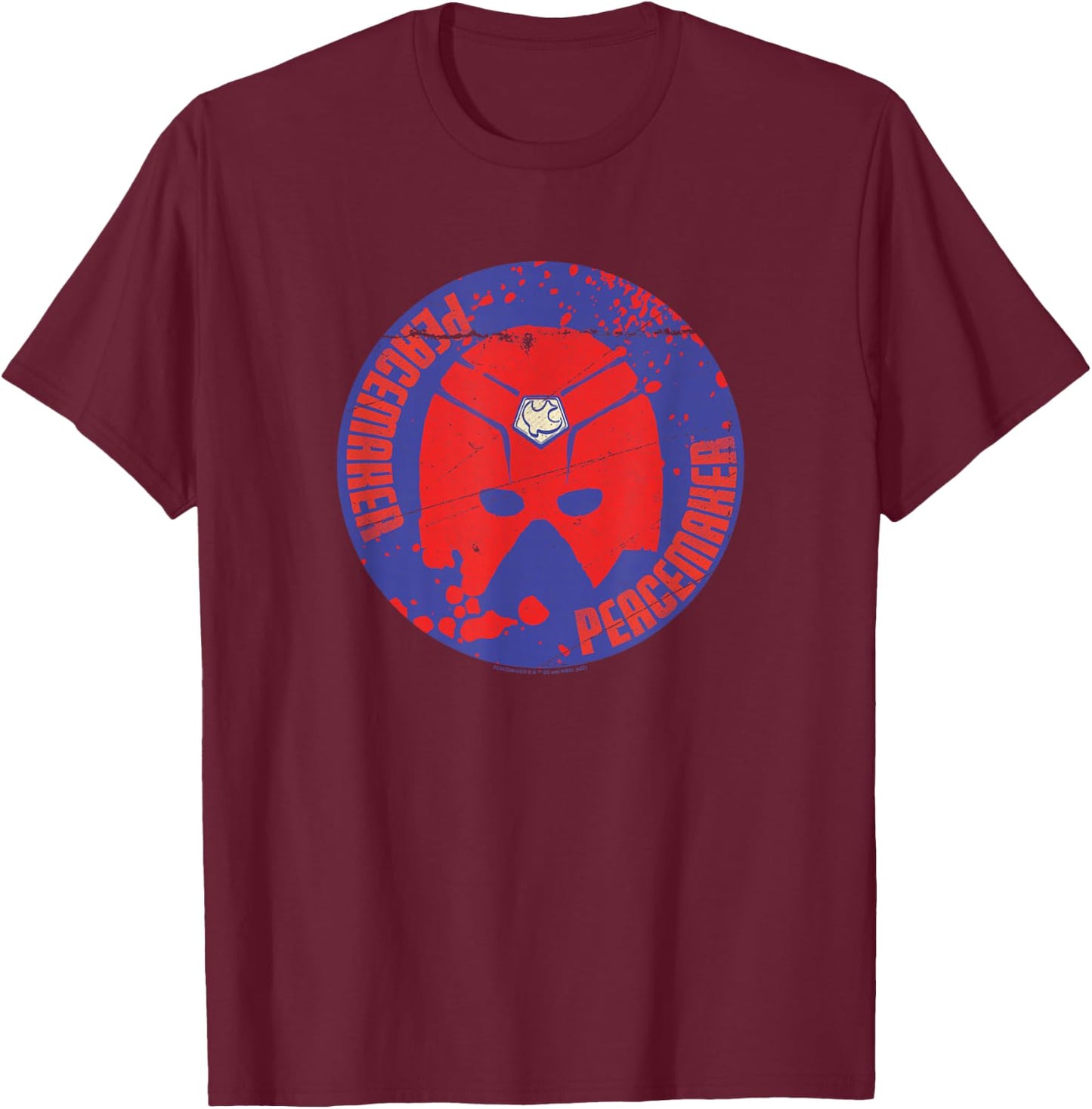 Peacemaker Helmet Icon T-Shirt - T-Shirt | Maroon
