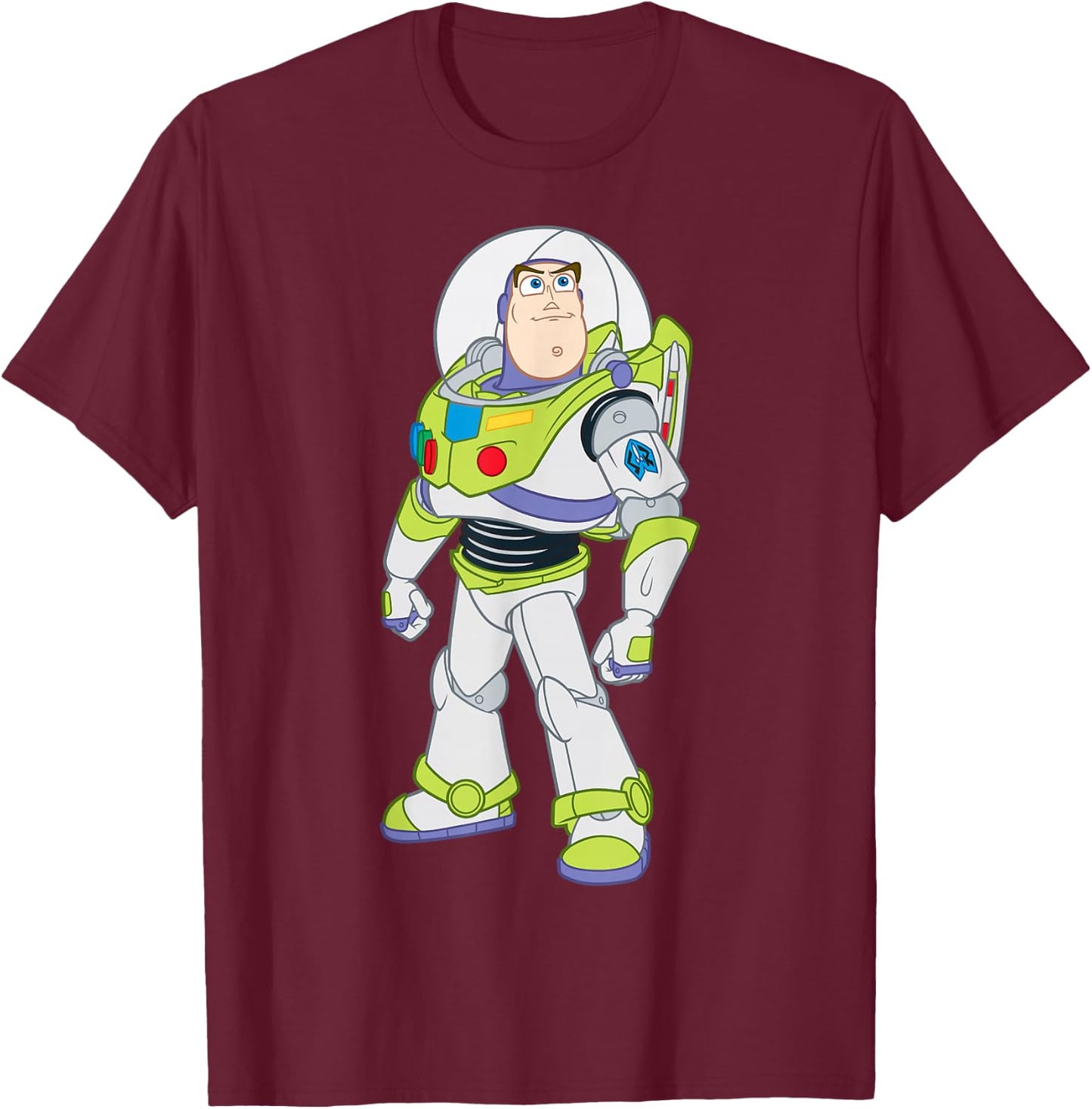 Disney Pixar Toy Story Buzz Lightyear Strong Pose T-Shirt - T-Shirt | Maroon