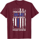 I Back The Blue For My Son Proud Father Of A Police Officer T-Shirt - T-Shirt | Maroon