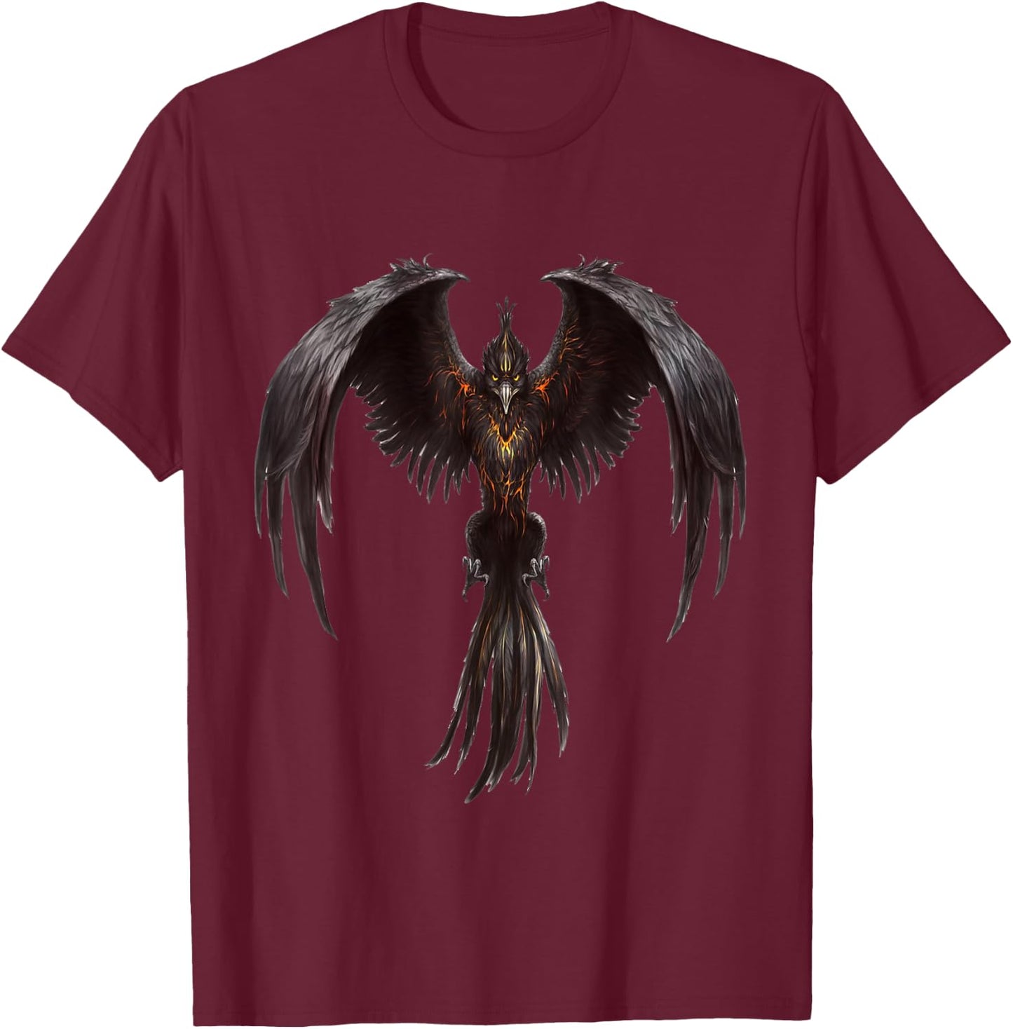 Rising Phoenix Black Fenix Fantasy Bird Phoenix lover gift T-Shirt - T-Shirt | Maroon