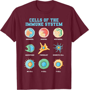 Molecular Biology Biologist Genetic Scientist Immune System T-Shirt - T-Shirt | Maroon