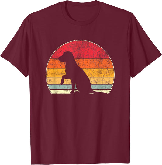 Retro Vintage Labrador Retriever Dog Women Kids T-Shirt - T-Shirt | Maroon