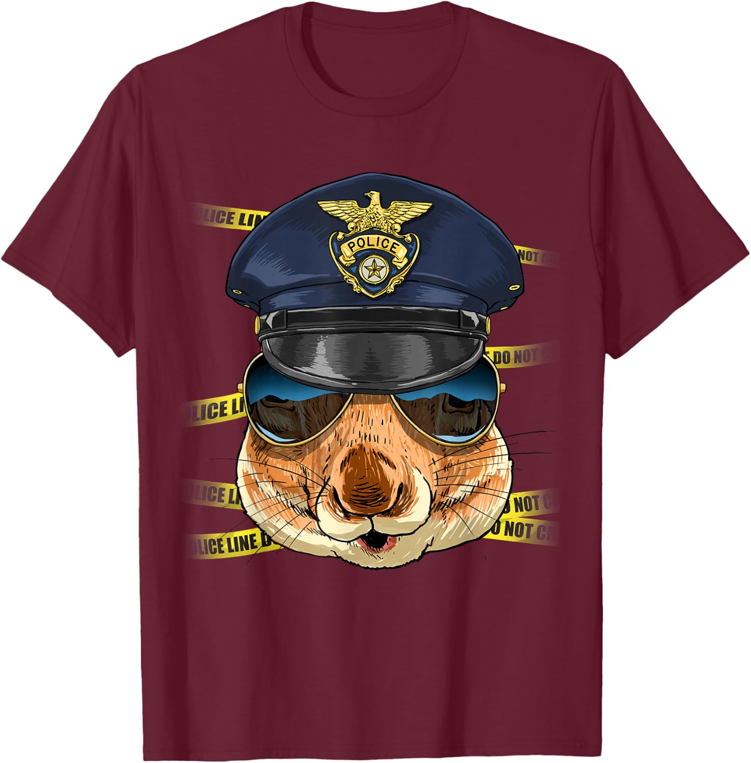 Squirrel Police Wildlife Squirrel Rodent Animal Lover T-Shirt - T-Shirt | Maroon