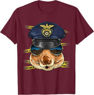 Squirrel Police Wildlife Squirrel Rodent Animal Lover T-Shirt - T-Shirt | Maroon