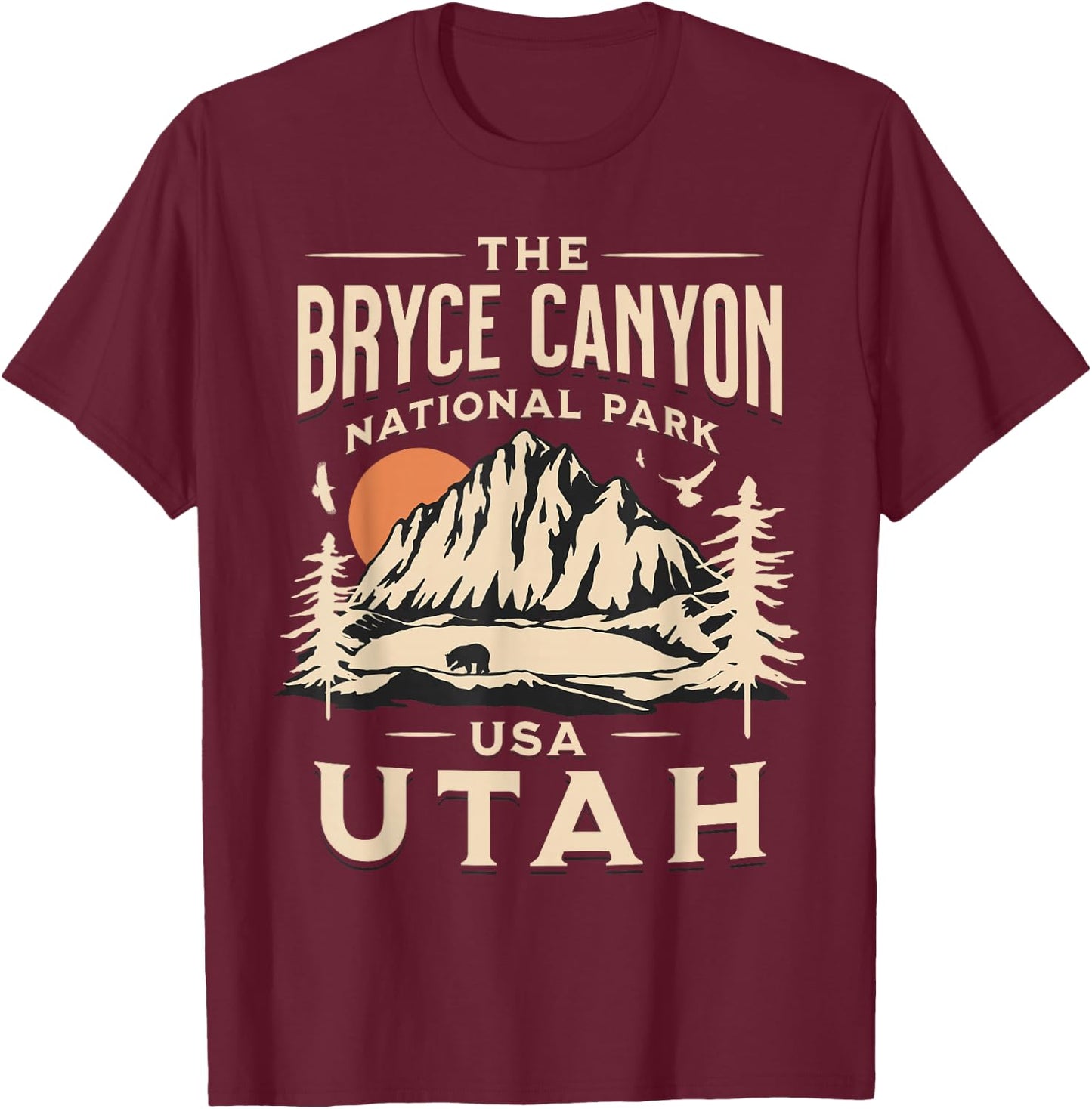 Bryce Canyon National Park T-Shirt - T-Shirt | Maroon