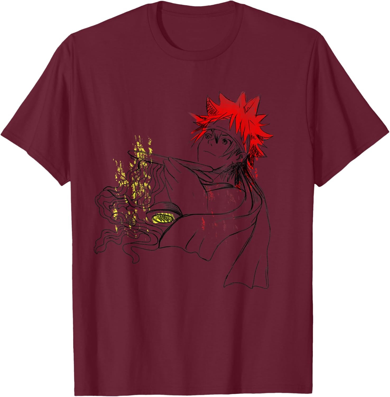 Cool Cute Ramen Shirt Ramen Food Wars Anime Design T-Shirt - T-Shirt | Maroon