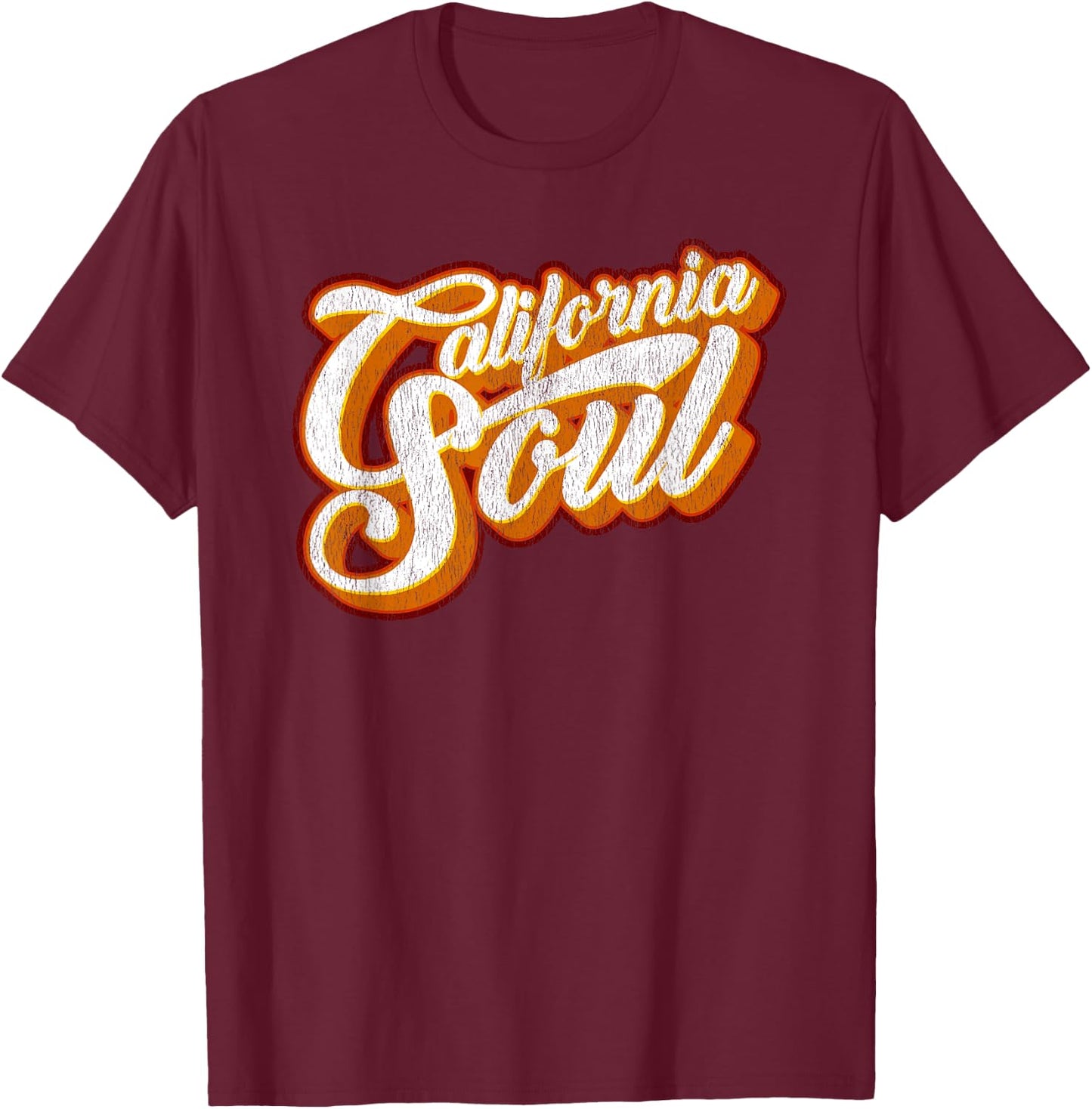 California Soul Retro T-Shirt - T-Shirt | Maroon