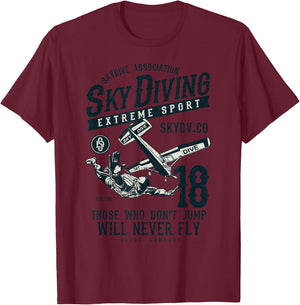 Skydiving T Shirt Parachuting Skydive Skydiver T-Shirt - T-Shirt | Maroon