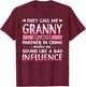They Call Me Granny Because Partner In Crime Funny Granny T-Shirt - T-Shirt | Maroon