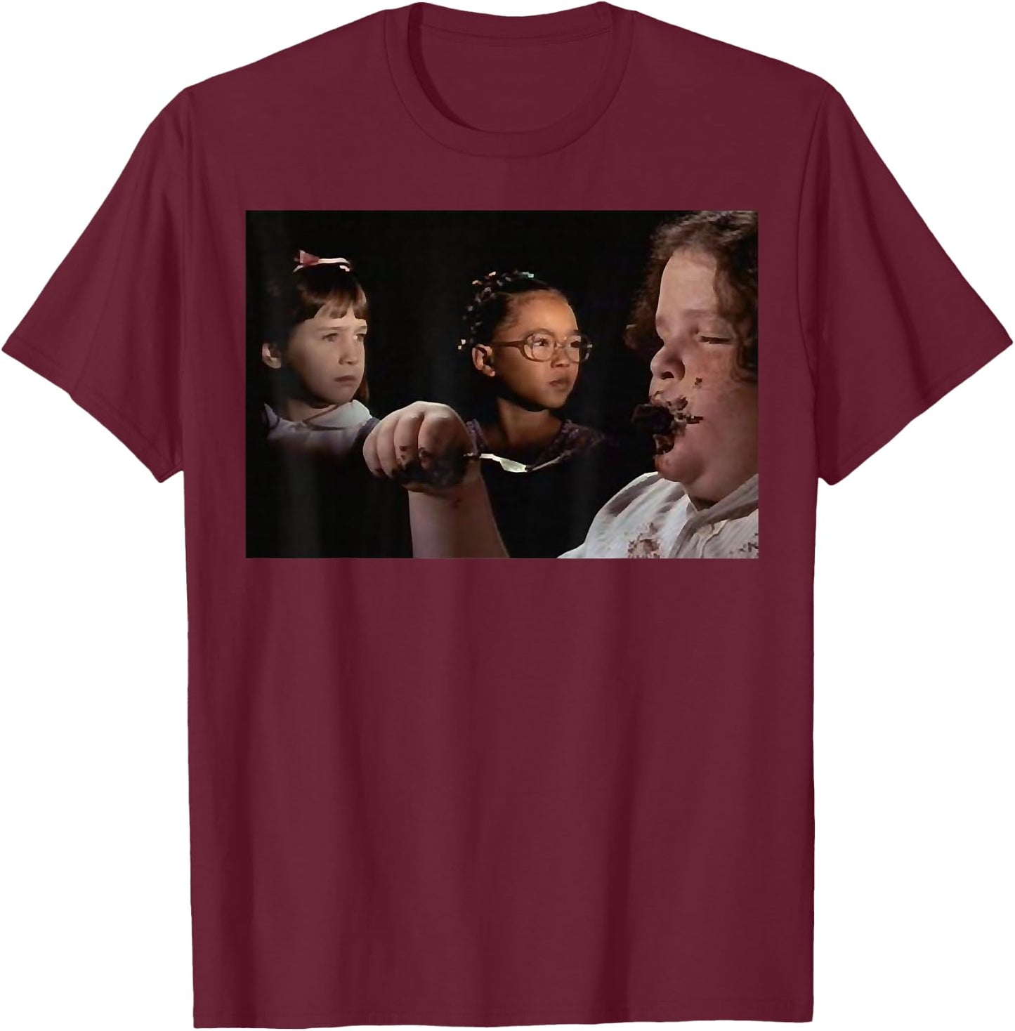 Ma.tilda - Chocolates Cakes Scene T-Shirt - T-Shirt | Maroon