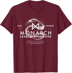 Godzilla vs Kong - Official Monarch Operative T-Shirt - T-Shirt | Maroon