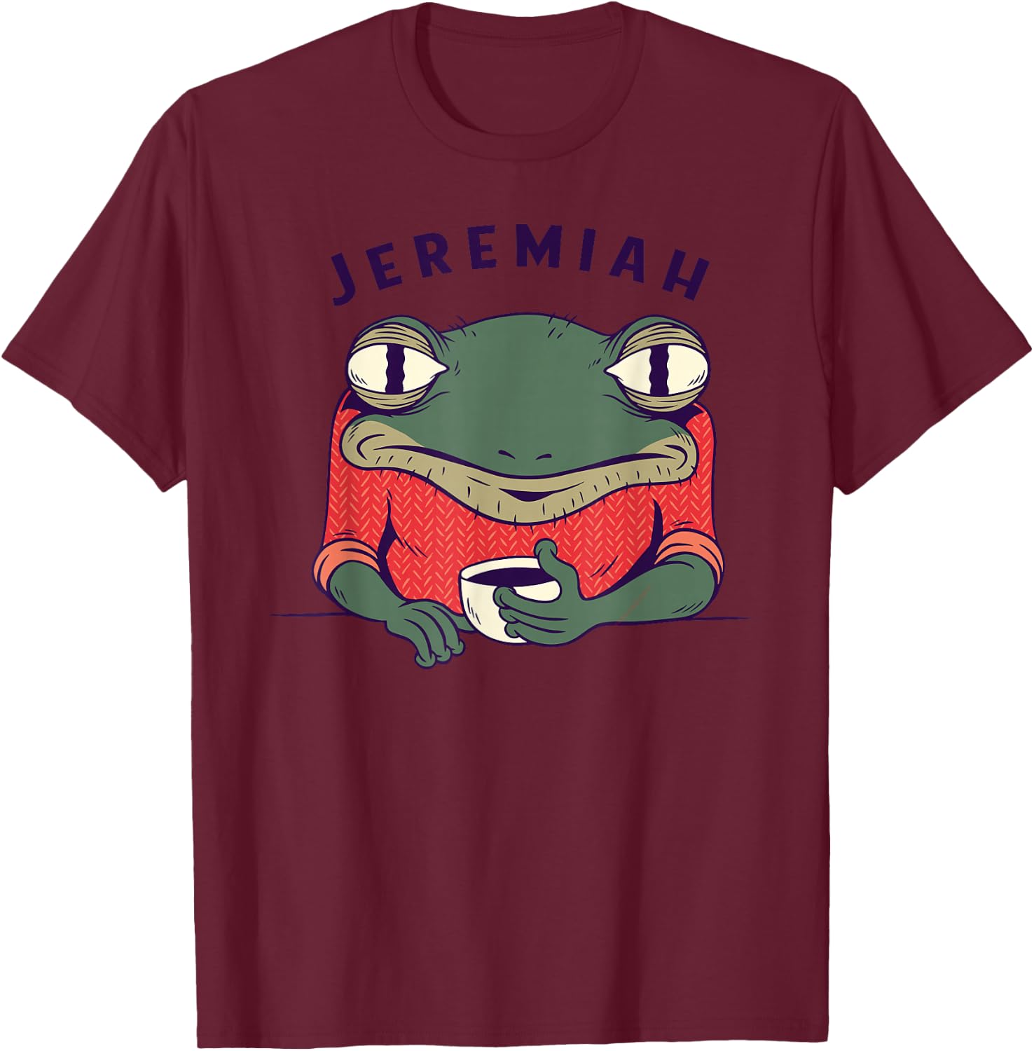 Music Lovers Funny Jeremiah The Bullfrog Retro Music T-Shirt - T-Shirt | Maroon